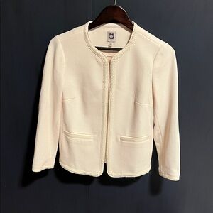 Anne Klein Cream Textured Women's Jacket